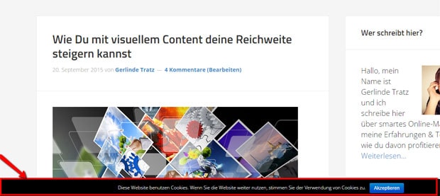 Cookie-Hinweis-Plugin Cookie Hinweis Plugin nach Installation
