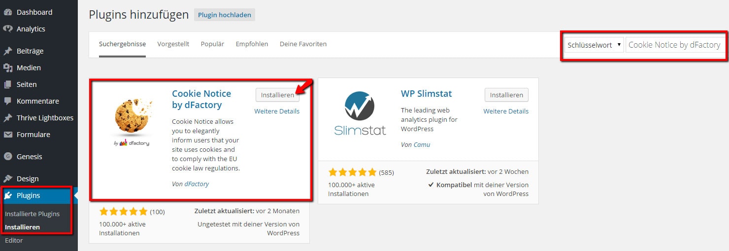 Cookie-Hinweis-Wordpress-Plugin-installieren