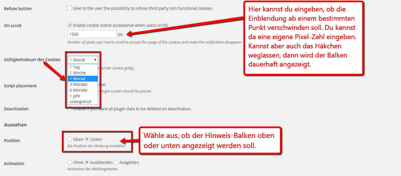 Cookie-Notice-Plugin-Einstellungen2 Einstellungen beim Cookie Notice Plugin