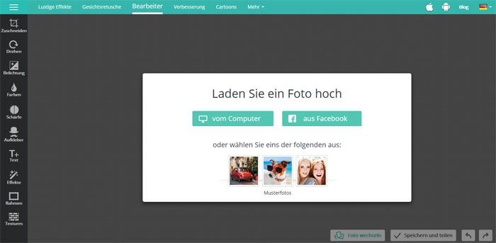 Kostenlose Fotobearbeitung mit Editor-Pho-to