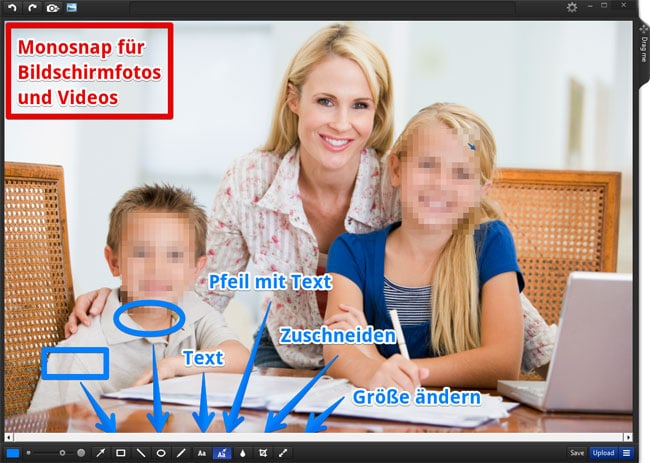 Bildschirm aufnehmen mit Monosnap und beschriften