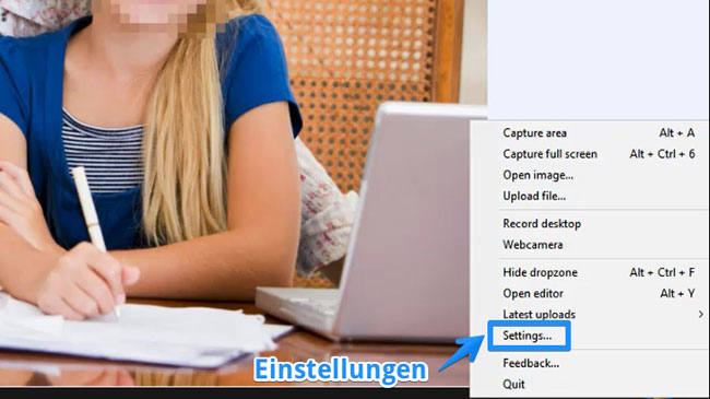 Einstellungen für das Monosnap-Screenshot-Tool