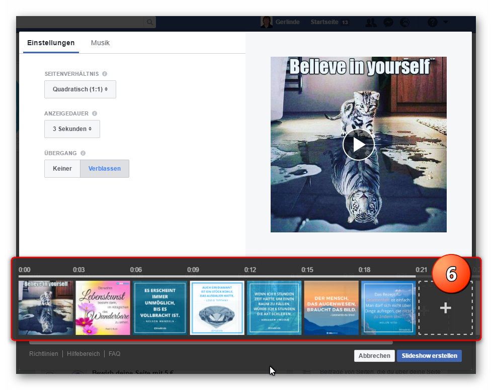 Bilder Video erstellen mit Musik