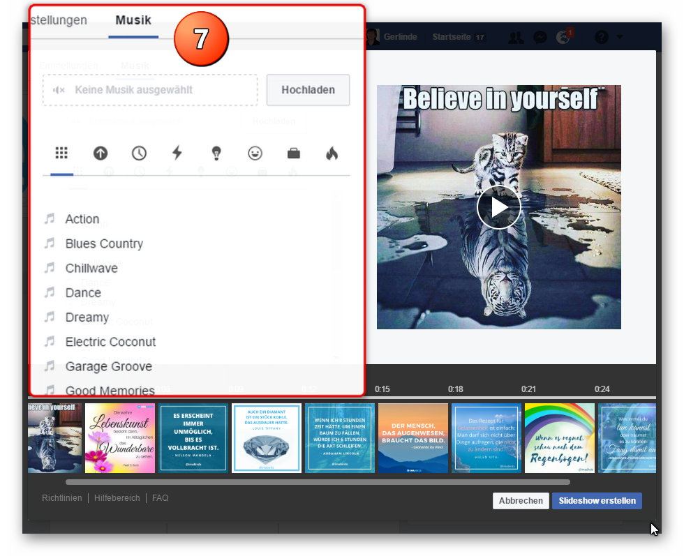 Wie Du Eine Foto Slideshow Mit Musik Direkt In Facebook Erstellst