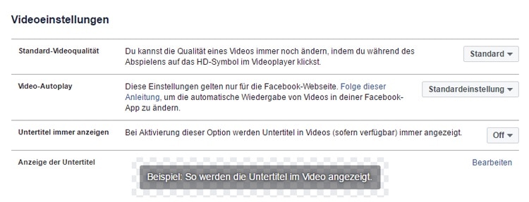 Erweitere Videoeinstellungen vornehmen