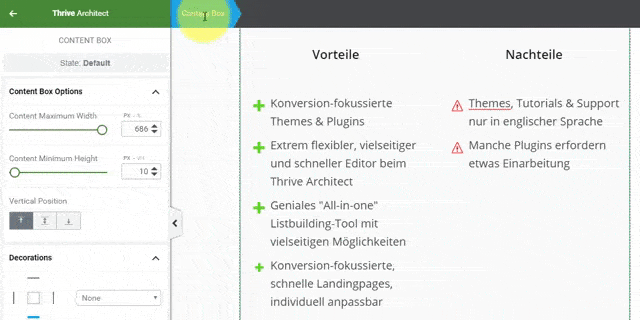 Thrive Architect - Einfache Navihationsleisten-Bedienung