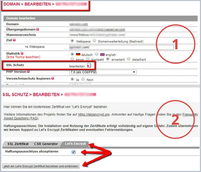 SSL-Umstellung mit Let's-Encrypt - Umstieg auf https
