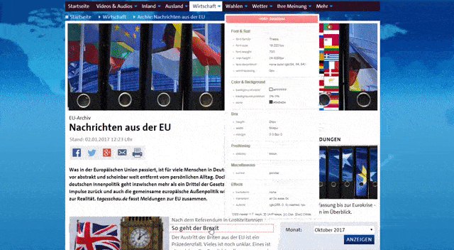 CSSViewer - Google Chrome Erweiterung Chrome Erweiterung - CSS Viewer