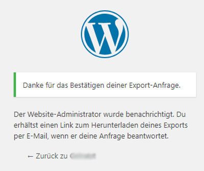Danke Danke-Meldung