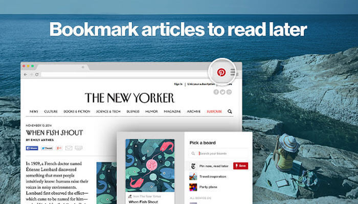 Chrome Erweiterung Pinterest-Merken-Button "Merken"-Button von Pinterest für Google Chrome