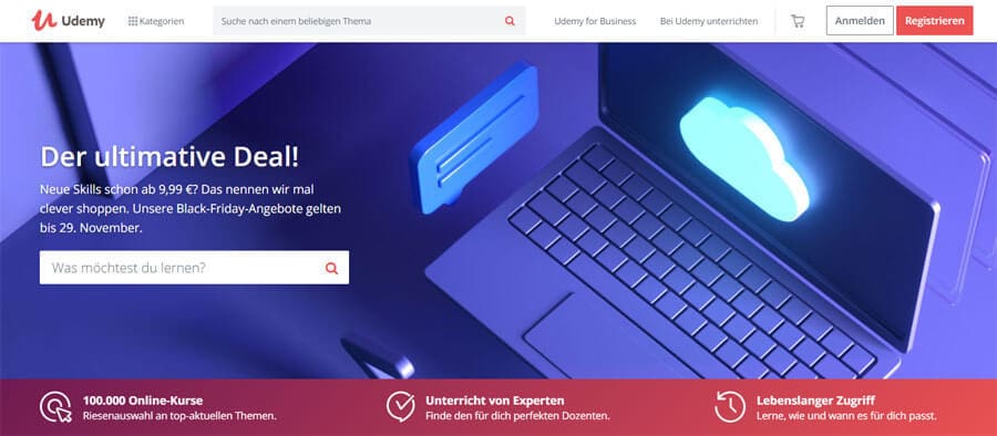 Black-Friday-Preise bei Udemy Black Friday bei Udemy
