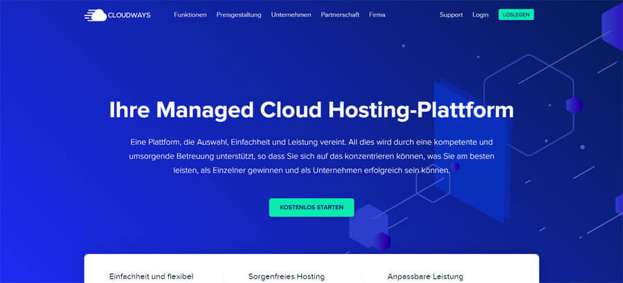 Cloudways Cloud Hosting-Plattform für WordPress