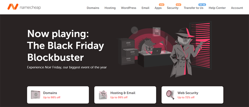 Black Friday Angebote bei Namecheap Black Friday Angebote bei Namecheap für Domains, Hosting und Websicherheit